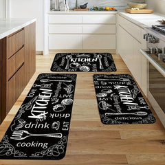 Non Slip Kitchen Bathroom Floor Mat Soft Waterproof Machine Washable