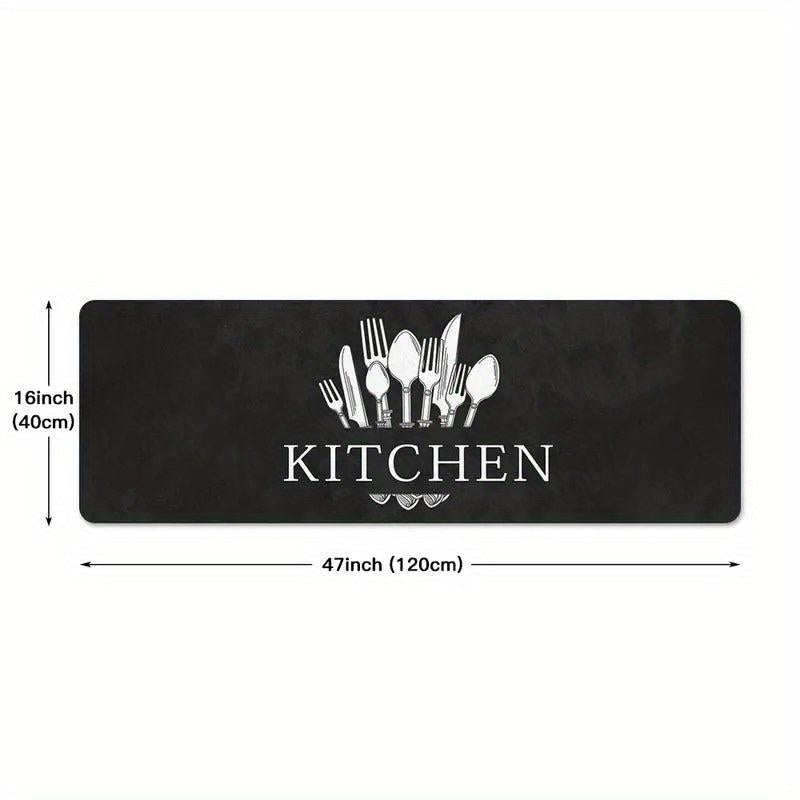 Kitchen Print Mat - Anti Slip Polyester Carpet