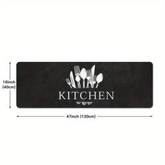 Kitchen Print Mat - Anti Slip Polyester Carpet
