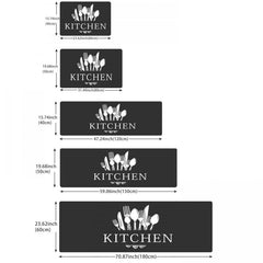 Kitchen Print Mat - Anti Slip Polyester Carpet