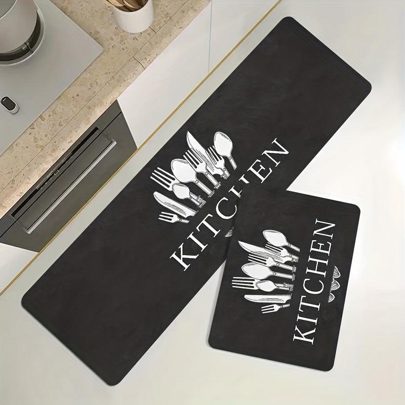 Kitchen Print Mat - Anti Slip Polyester Carpet