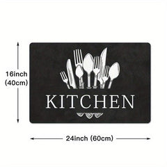 Kitchen Print Mat - Anti Slip Polyester Carpet