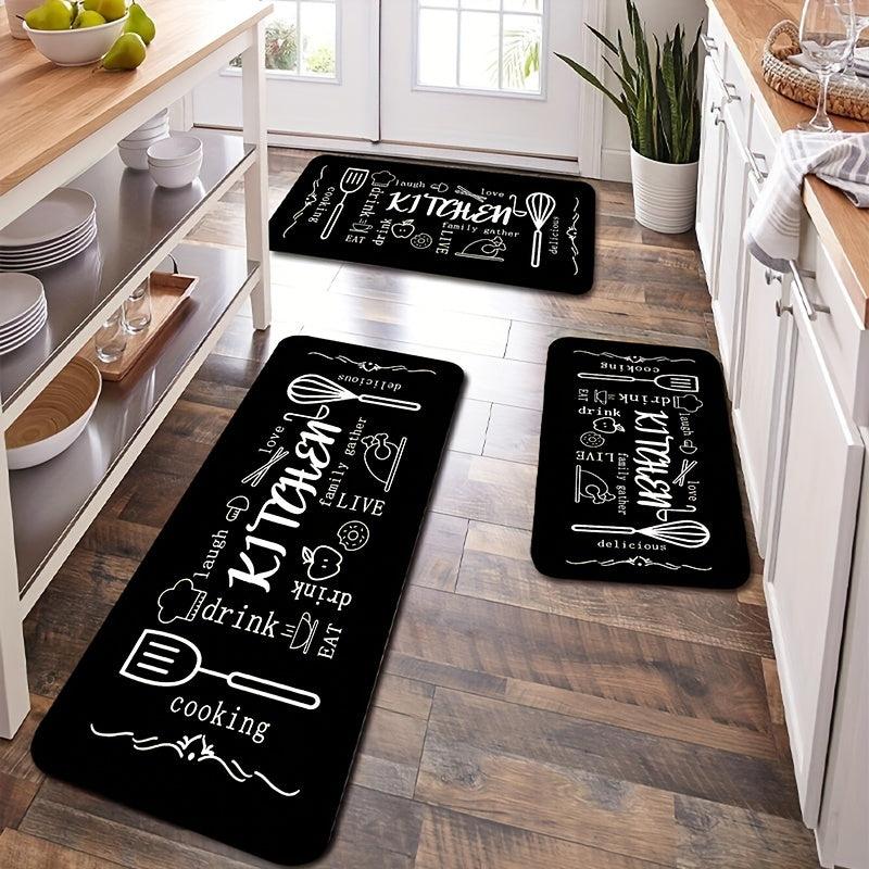 Heavy Duty Non Slip Kitchen Rug Waterproof Machine Washable