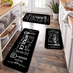 Heavy Duty Non Slip Kitchen Rug Waterproof Machine Washable