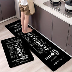 Heavy Duty Non Slip Kitchen Rug Waterproof Machine Washable