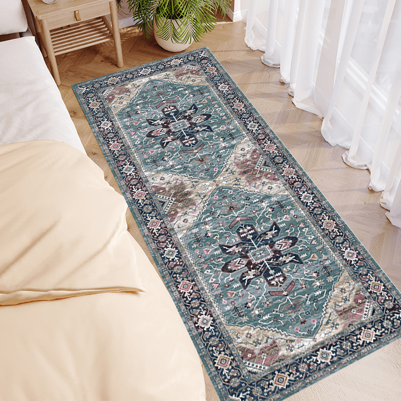 Vintage Boho Persian Runner Rug Soft Non Slip Machine Washable 2'x10'
