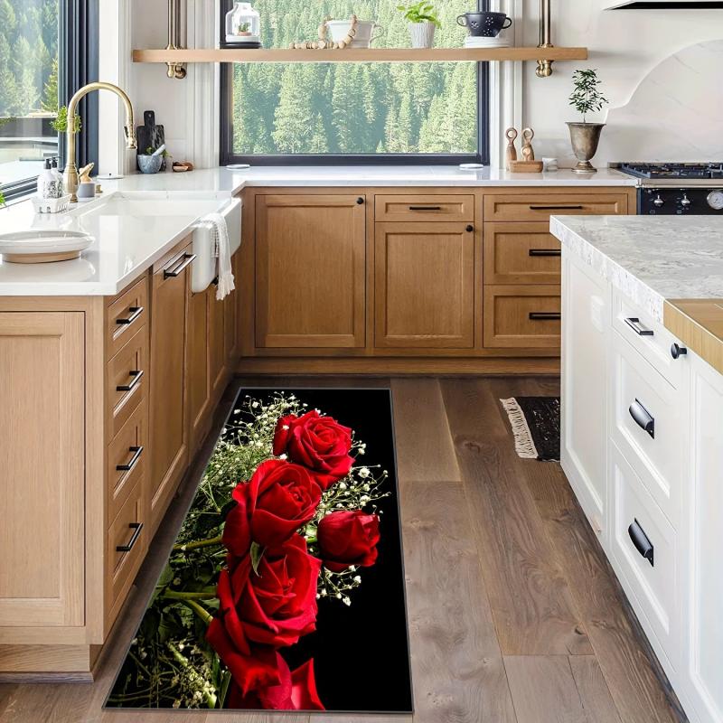 2pcs Soft Kitchen Rug Cushioned Anti Fatigue Kitchen Rug Waterproof