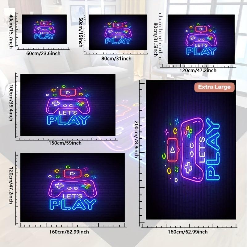 Large 3D Gaming Area Rug Machine Washable