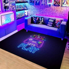 Large 3D Gaming Area Rug Machine Washable