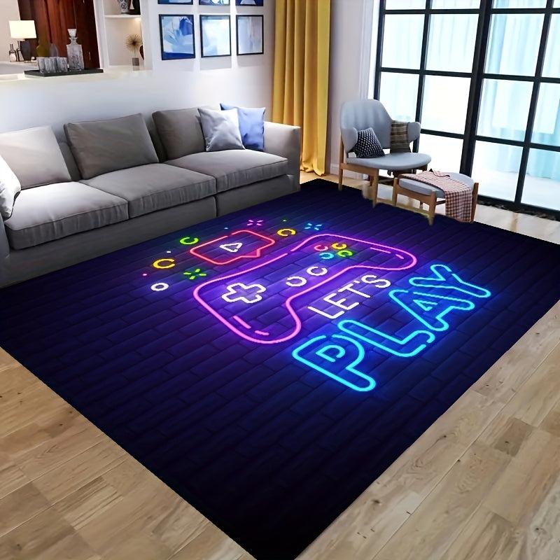 Large 3D Gaming Area Rug Machine Washable