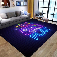 Large 3D Gaming Area Rug Machine Washable