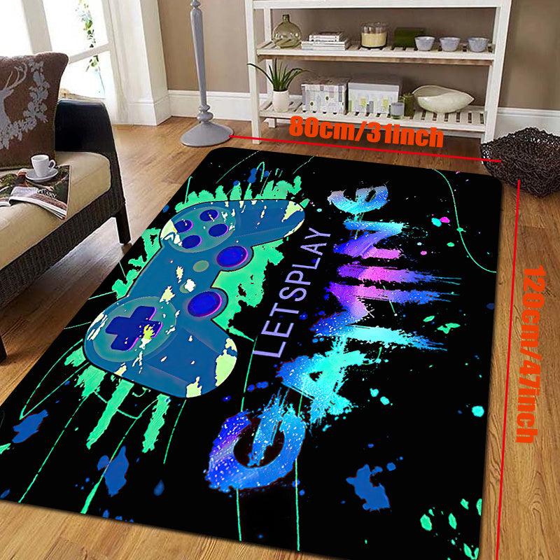 Non Slip Gamer Rug with Game Controller - Teen Room Decor