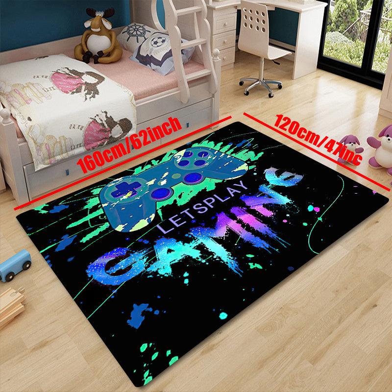 Non Slip Gamer Rug with Game Controller - Teen Room Decor