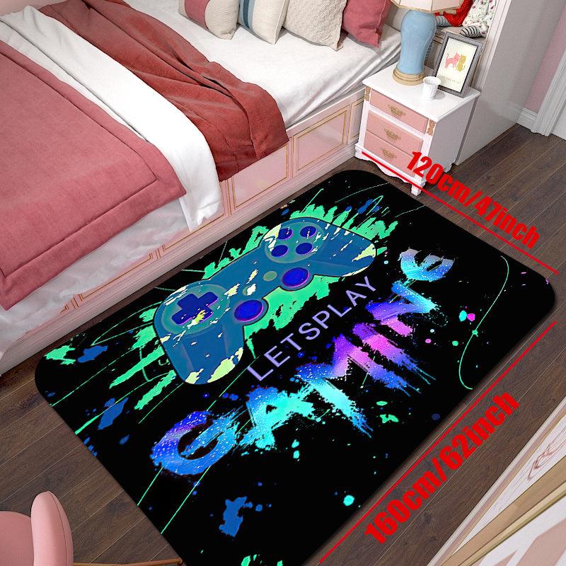 Non Slip Gamer Rug with Game Controller - Teen Room Decor