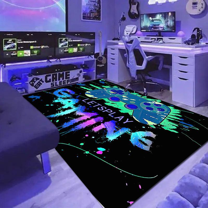 Non Slip Gamer Rug with Game Controller - Teen Room Decor