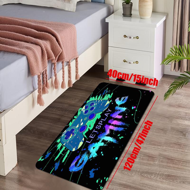 Non Slip Gamer Rug with Game Controller - Teen Room Decor