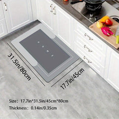 Soft Diatom Mud Kitchen Mat Non-slip Waterproof Runner Rug