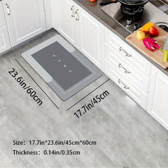 Soft Diatom Mud Kitchen Mat Non-slip Waterproof Runner Rug