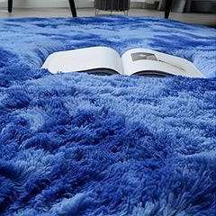 Soft Fluffy Bedroom Rugs Indoor Shaggy Plush Area Rug Sapphire