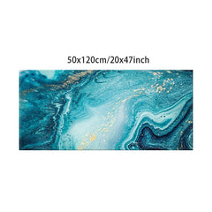 Marble Pattern Rug Non Slip Modern Fabric Floor Mat Home