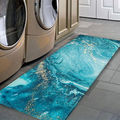 Marble Pattern Rug Non Slip Modern Fabric Floor Mat Home
