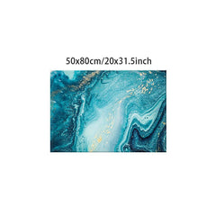Marble Pattern Rug Non Slip Modern Fabric Floor Mat Home