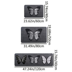 Butterfly Anti Fatigue Kitchen Mat Absorbent Bath Laundry Floor Entrance Doormat
