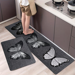 Butterfly Anti Fatigue Kitchen Mat Absorbent Bath Laundry Floor Entrance Doormat