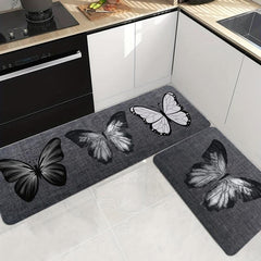 Butterfly Anti Fatigue Kitchen Mat Absorbent Bath Laundry Floor Entrance Doormat