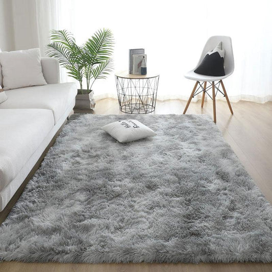 Soft Tie Dyed Furry Plush Area Rug for Living Room Bedroom