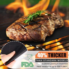 5pcs Non-Stick BBQ Grill Mat Baking Mat BBQ Tools Grilling Sheet Reusable Mats