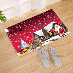 Merry Christmas Santa 3D Print Area Rug Machine Washable Carpet