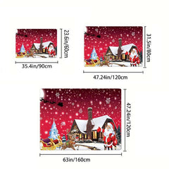 Merry Christmas Santa 3D Print Area Rug Machine Washable Carpet