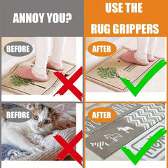 16pcs Non-slip Carpet Stickers for Living Dining Bathroom Rugs