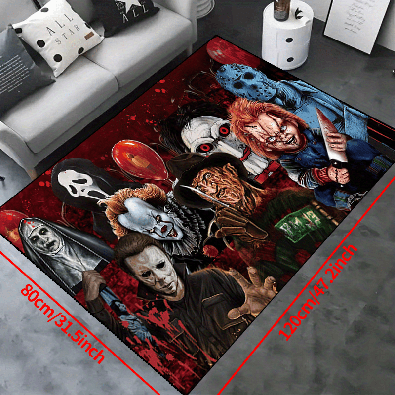 Halloween Area Rug Non Slip Waterproof Machine Washable