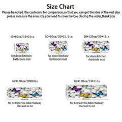 Butterfly Stone Print Kitchen Mat Entrance Doormat Anti Slip Floor Rug