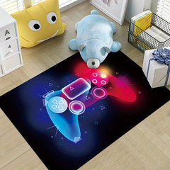 Large Gamer Room Decor Rug, Non-slip Game Bedroom Living Rug, Machine Washable