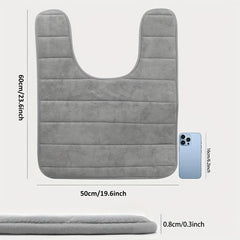 Soft Memory Foam Toilet Bath Mat U Shaped