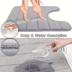 Soft Memory Foam Toilet Bath Mat U Shaped