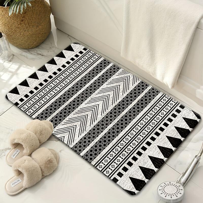 Non Slip Moroccan Area Rug Soft and Durable for Bathroom Kitchen Bedroom Living