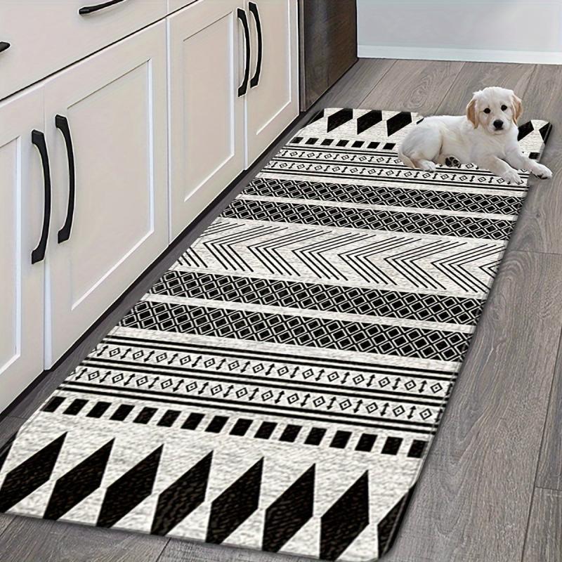 Non Slip Moroccan Area Rug Soft and Durable for Bathroom Kitchen Bedroom Living