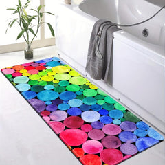Colorful Dot Kitchen Carpet Non-slip Doormat Runner Rugs