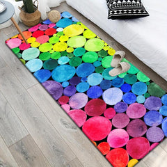 Colorful Dot Kitchen Carpet Non-slip Doormat Runner Rugs