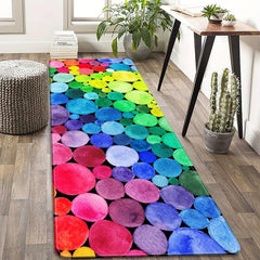 Colorful Dot Kitchen Carpet Non-slip Doormat Runner Rugs