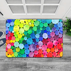 Colorful Dot Kitchen Carpet Non-slip Doormat Runner Rugs