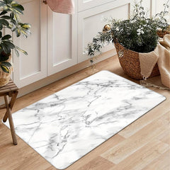 Non Slip Stylish Marble Floor Mat Absorbent Various Sizes