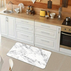 Non Slip Stylish Marble Floor Mat Absorbent Various Sizes