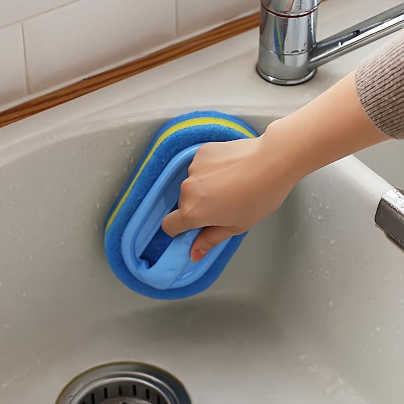 Kitchen Sponge Brush for Easy Cleaning of Pots, Pans & Tiles
