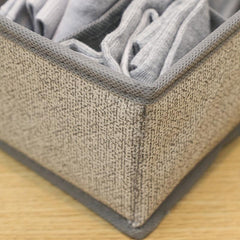 18 Grid Non-woven Underwear Storage Box Fabric Foldable Socks Organizer