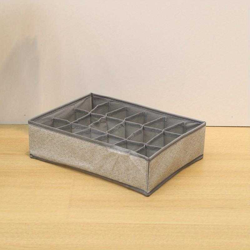 18 Grid Non-woven Underwear Storage Box Fabric Foldable Socks Organizer